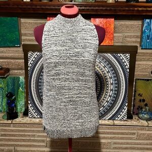Gap Marled Sleeveless Mock Turtleneck Sweater Size Small